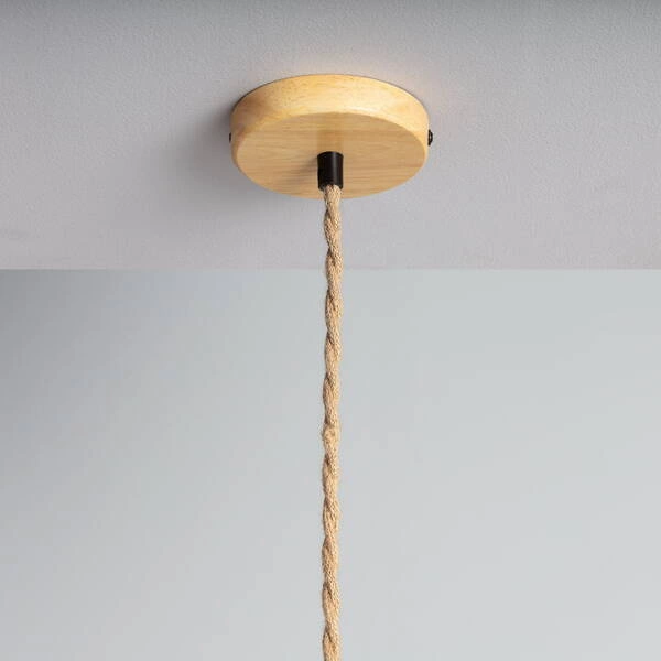Lampa Wisząca Bambusa Kapelusz 60cm Boho Abruzzo Ponti E27