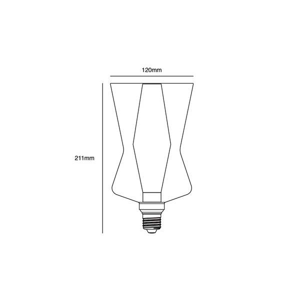Żarówka Deco E27 2700K Biała ciepła Szkło | Przezroczysty