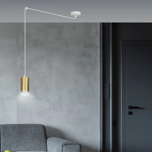 Lampa wisząca Emibig TRAKER 1 WH/GOLD 527/1