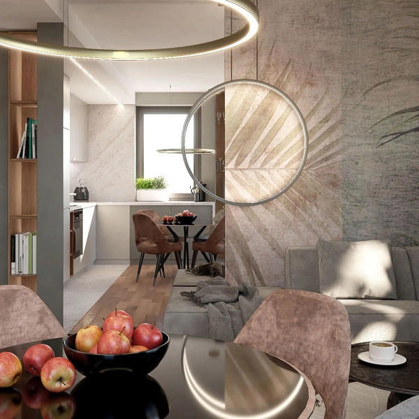 Mirror wisząca duża złota CCT