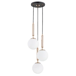 Lampa wisząca ALFA VOLDA PICOLO CZARNO-ZŁOTA 3xE14 28cm | 62202