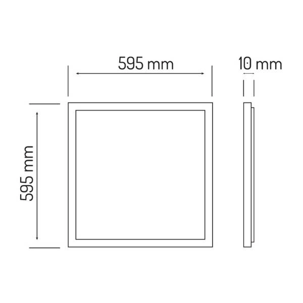 Panel Slim LED wpuszczany 40W 4000K 4400lm 60cm | biały