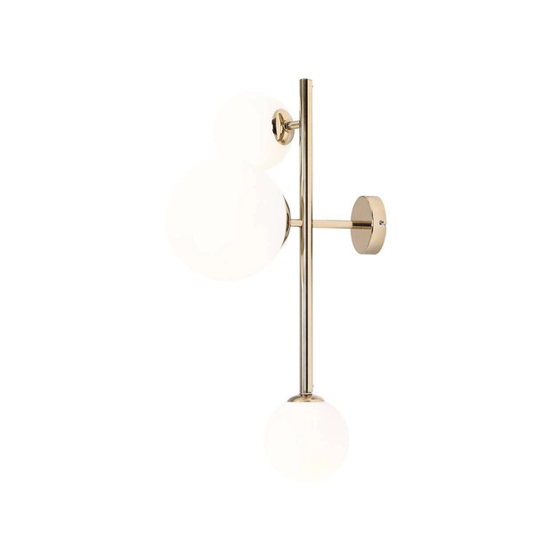 Aldex Elegancki kinkiet DIONE WALL 3 GOLD 1092Y30 1xE27 + 2xE14 | złoty