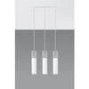 Lampa wisząca BORGIO 3 biała stal, beton, SL.0649