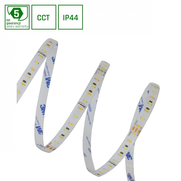 Taśma LED 115W/5m 2835 24V CCT 120LED 5 LAT gw - w silikonie IP44 - cena za 5m