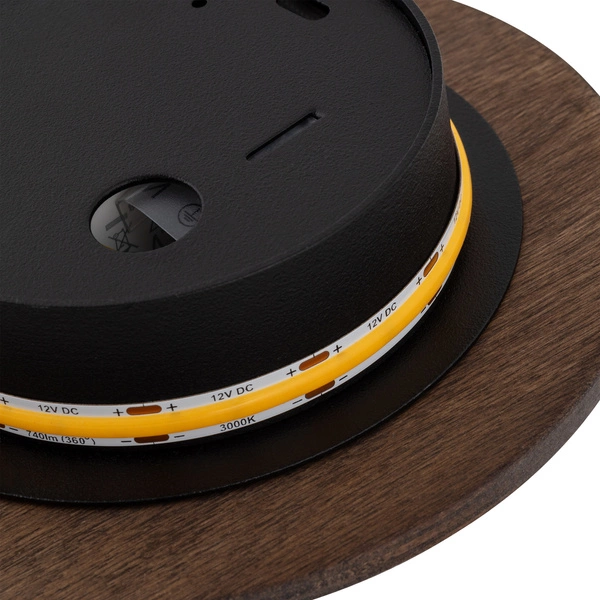 Kinkiet RING TIMBER LED S śr. 15cm 7W barwa ciepła 3000K | ciemne drewno 11288