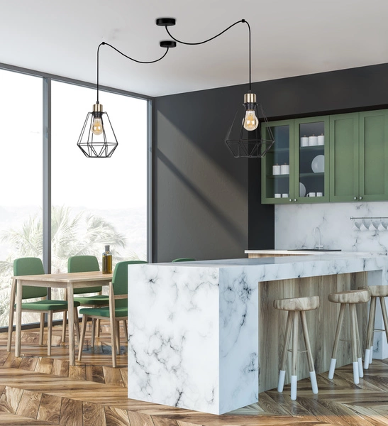 Lampa wisząca PRIMO, 31-00279, czarny/patynowy, 1x60W E27