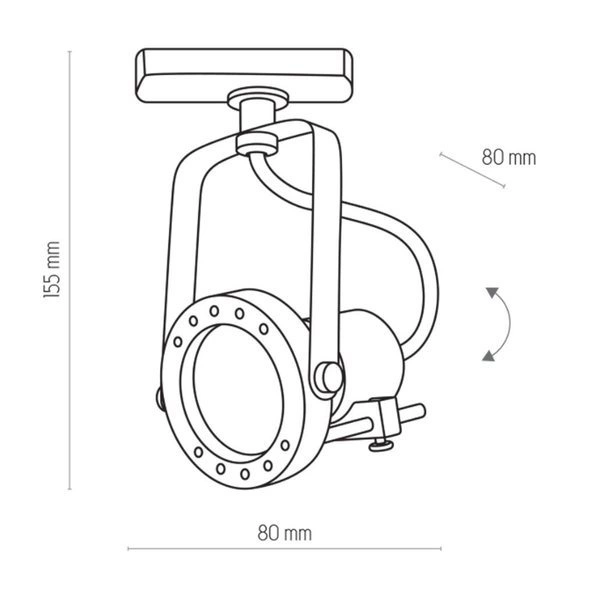 Lampa LED głowica do szyny TRACER 4066 | czarny 4066