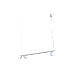 Lampa wisząca FOURTY III G9+miniGU10 wys.160cm dług.101 | Biały 11450