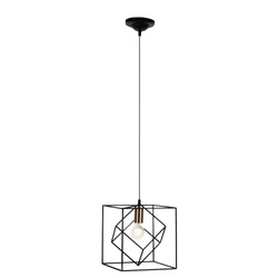 Lampa wisząca Brilliant Tycho 1x60W E27 Czarno Miedziany Metal
