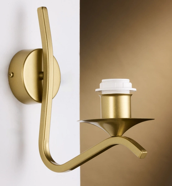 Klasyczny Kinkiet KASZMIR wys. 23cm 1xE27 15W IP20 | złoty połysk