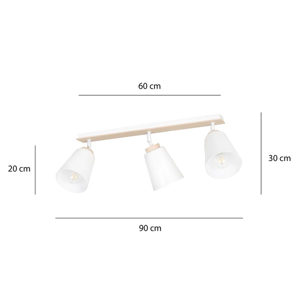 Lampa sufitowa Emibig ATLAS 3 Biały 724/3