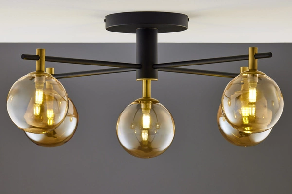 Nowoczesna Lampa sufitowa FIGARO wys. 34cm 5xG9 14W IP20 | Złoty