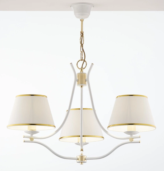 Klasyczny Żyrandol SAMBA wys. 83cm 3xE27 15W IP20 | biały