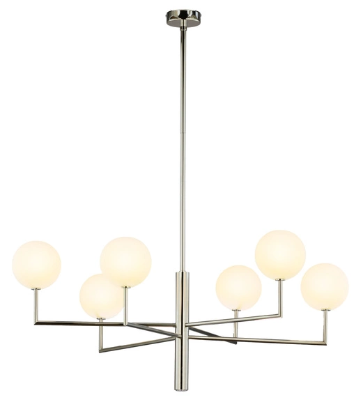 Nowoczesny Żyrandol FEME wys. 110cm 6xG9 14W IP20 | Nikiel