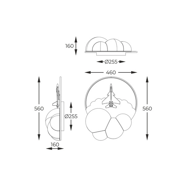 MX4024-1-3WT FOCUS LAMPA SUFITOWA