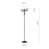 Lampa podłogowa Emibig NOVA LP3 Czarny/GRAFIT 1140/LP3