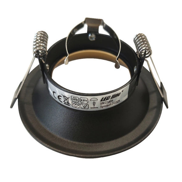 Oczko sufitowe oprawa okrągła ruchoma piaskowana 94mm | czarny złoty