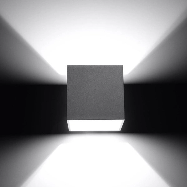 Kinkiet Sollux QUAD 1 szary 12W LED, SL.0058