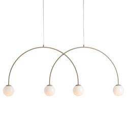 Lampa wisząca UNA 4 BEIGE 4xE14 | Beżowy