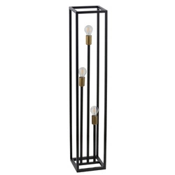 Nowoczesna lampa podłogowa VIGO 3x E27 60W wys. 121cm | czarny złoty