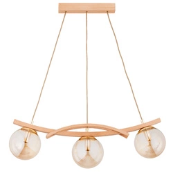 Lampa wisząca ALFA SANA DREWNIANA 3xE14 70cm | 62495