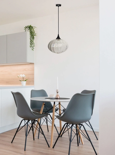 Lampa wisząca EXETER LEDEA, 26,5 cm, 50101277, czarny/transparentny, 1x40W E27