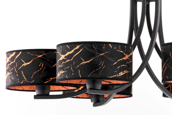 Klasyczny Żyrandol ARTHUR wys. 71cm 6xE27 15W IP20 | czarny