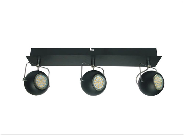 Lampa sufitowa TONY listwa 93-25029 czarna matowa 3xGU10 LED