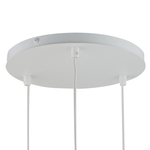 Stylowa lampa wisząca biura i domu HAPPY E27 60W szer. 45cm | biały złoty