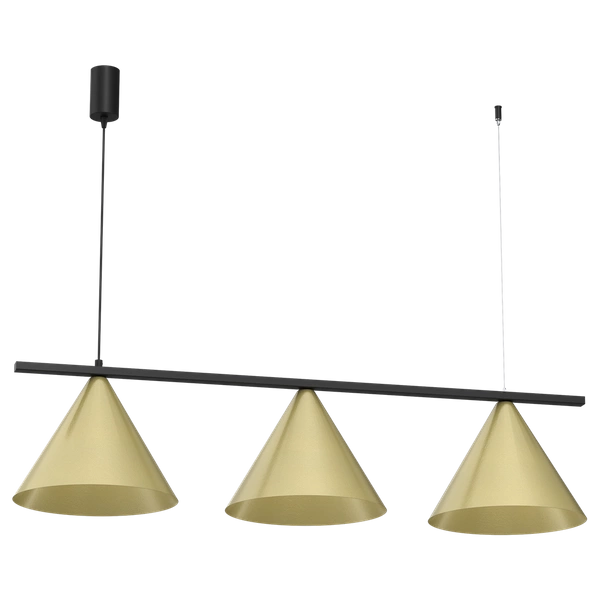 Lampa wisząca CAPITAL CZARNY-ZŁOTY 3XGX53