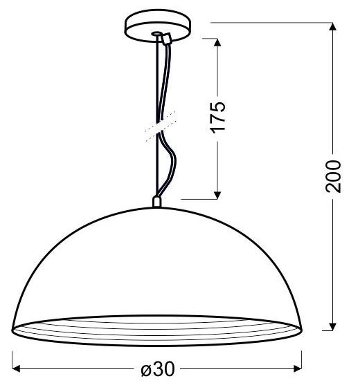 Nowoczesna lampa wisząca DORADA 30 cm 31-26361 chrom 1x60W E27