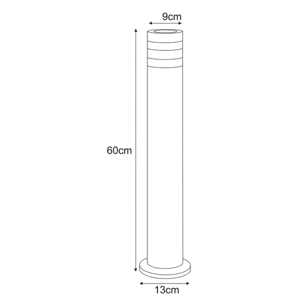 Lampa ogrodowa stojąca K-8206 z serii SOLIN