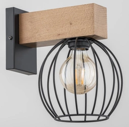 Kinkiet ALFA ARIZAN DREWNIANY 1xE27 17cm | 27800