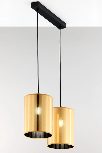 Klasyczna Lampa wisząca CORTINA wys. 100cm 2xE27 15W IP20 | złoty