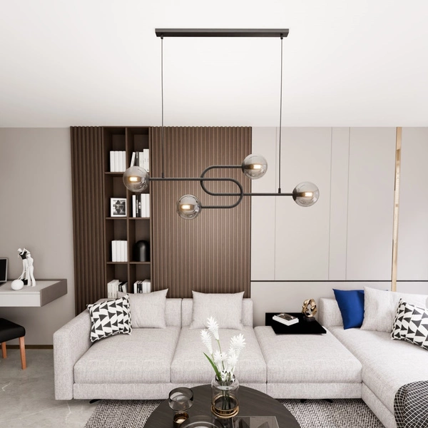 Lampa sufitowa Emibig ATRIA 4 BL GRAFIT 1384/4