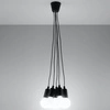 Lampa Wisząca DIEGO 5, PCV Czarna, E27 60W, SL.0574