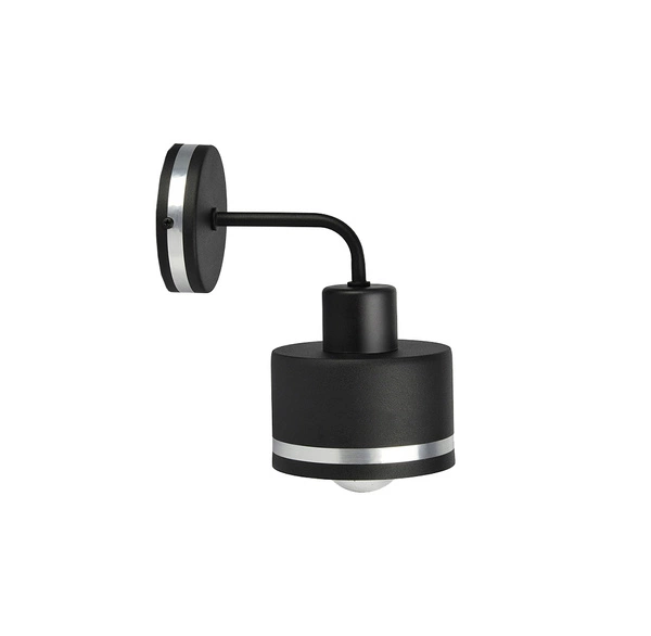 Kinkiet WAMA, czarny/srebrny, 1x40W E27