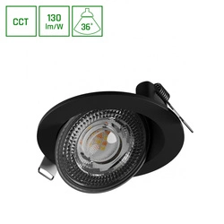 MOBILO LED 6.5W CCT 230V 36ST IP20  FI105x35MM CZARNY OKRĄGŁA