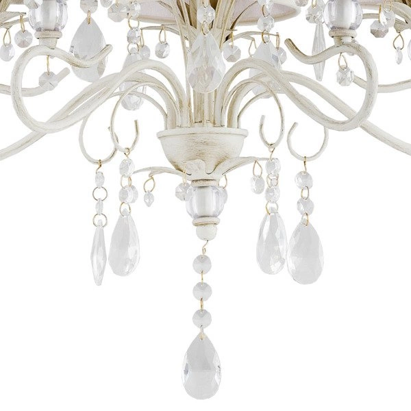 Żyrandol ALFA LUKRECJA BIAŁA 5xE14 50cm | 21065