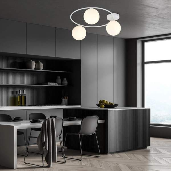 Lampa sufitowa Emibig SOPRA 3 WH OPAL 1258/3