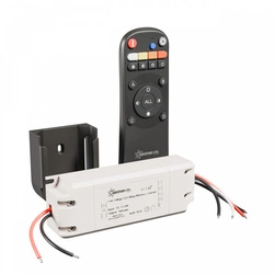 ZESTAW KONTROLER DO PASKA LED 12V/24V 120W/240W 10A RGB DIMM PILOT 1S +UCHWYT CZARNY KONEKTO MESH
