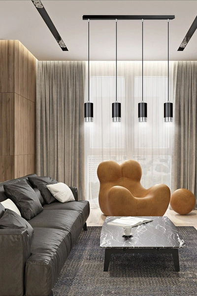 Lampa wisząca Emibig FUMIKO 4 BL/CHROME 816/4