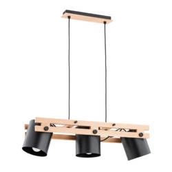 Lampa wisząca ALFA HAROM DREWNIANA 3xE27 62cm | 63054