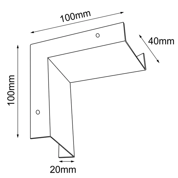 Narożnik ściana-sufit do systemów modułowych Line move - Biały 1069 Antigo