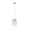 Lampa Wisząca Gracja 1xE27 Max.60W Chrom Metal/Przezroczysty Kabel PCV/Przezroczyste Szkło 8171128