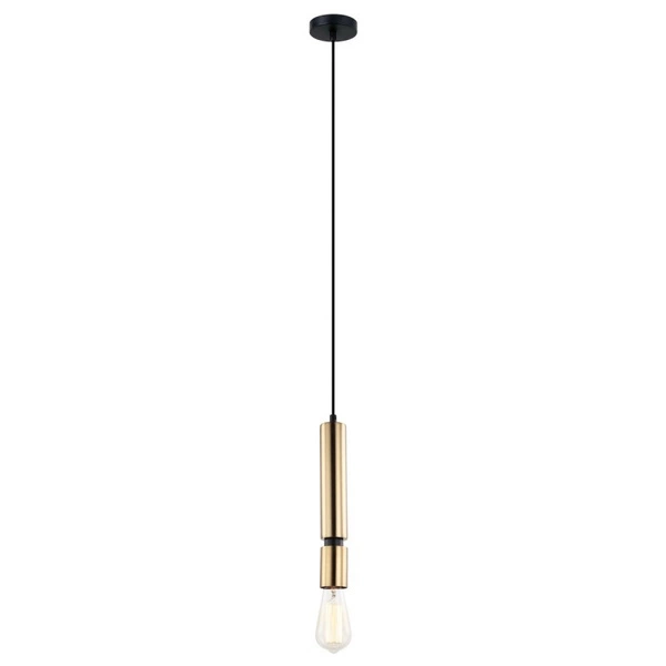 Lampa wisząca Torla śr. 10cm E27 | czarny/mosiężny