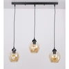 Lampa wisząca ASPA, czarna z brązowymi kloszami, 3x40W E27