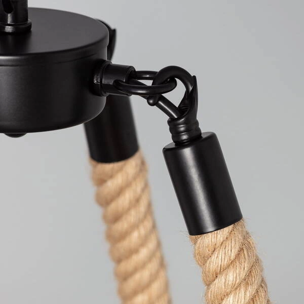 Żyrandol Retro Liny konopne 85cm Abruzzo Retro 8xE27