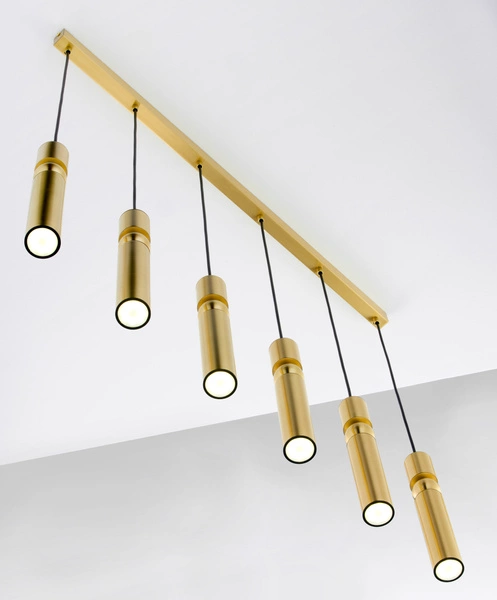 Nowoczesna Lampa wisząca ALAS wys. 120cm 6xG10 14W IP20 | Złoty